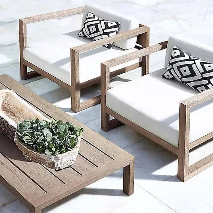 Nordic Design Weathered Teak Outdoor Furniture Set