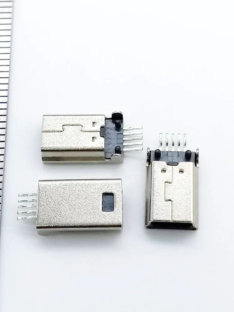 HOYATO Usb Connector Micro 5 Pin Dip Usb Connector Female Part B Type Miniature Usb Socket for Cell Phone Charging Pin Connector