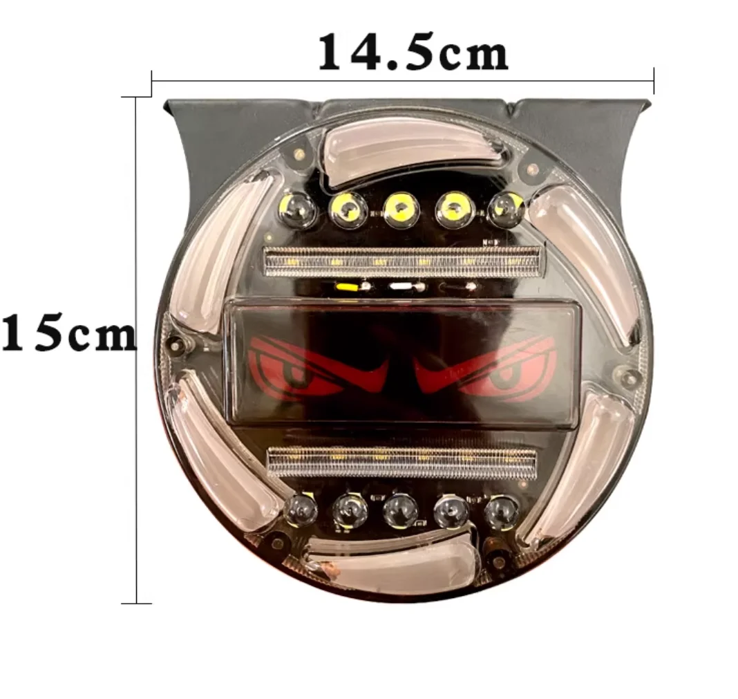 truck LED rear tail light multifunction blinker light angel eyes high brightness turn signal brake lights running water blinker 2