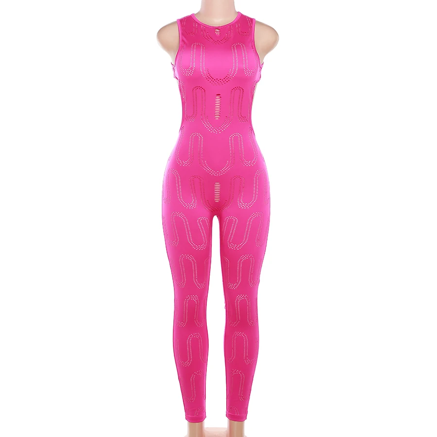 30195 Summer Fit Sleeveless Jumpsuit Workout Open Back Jumpsuits Women - Buy Rompers Womens ...