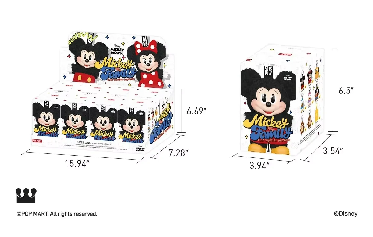 Cute Mickey Family Keychain Plush Toys - POP MART Figurines