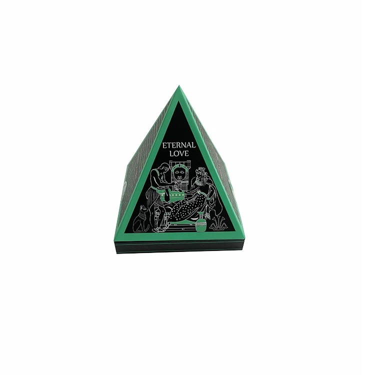 Custom Logo Cardboard Cartons Shipping Mailer Paper Box for Pyramid Shape Skin Care Packaging