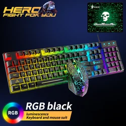 2021 Quality Gift Box Combo Backlit Custom Keyboard RGB Mouse Headset Mousepad Kit 3 in 1 Gaming Keyboard