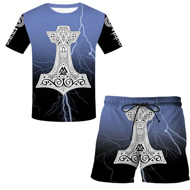  Men Odin 3D Tattoo Print Quick Drying Viking T-Shirt Short  Sleeve Tees,Black,3XL : Clothing, Shoes & Jewelry