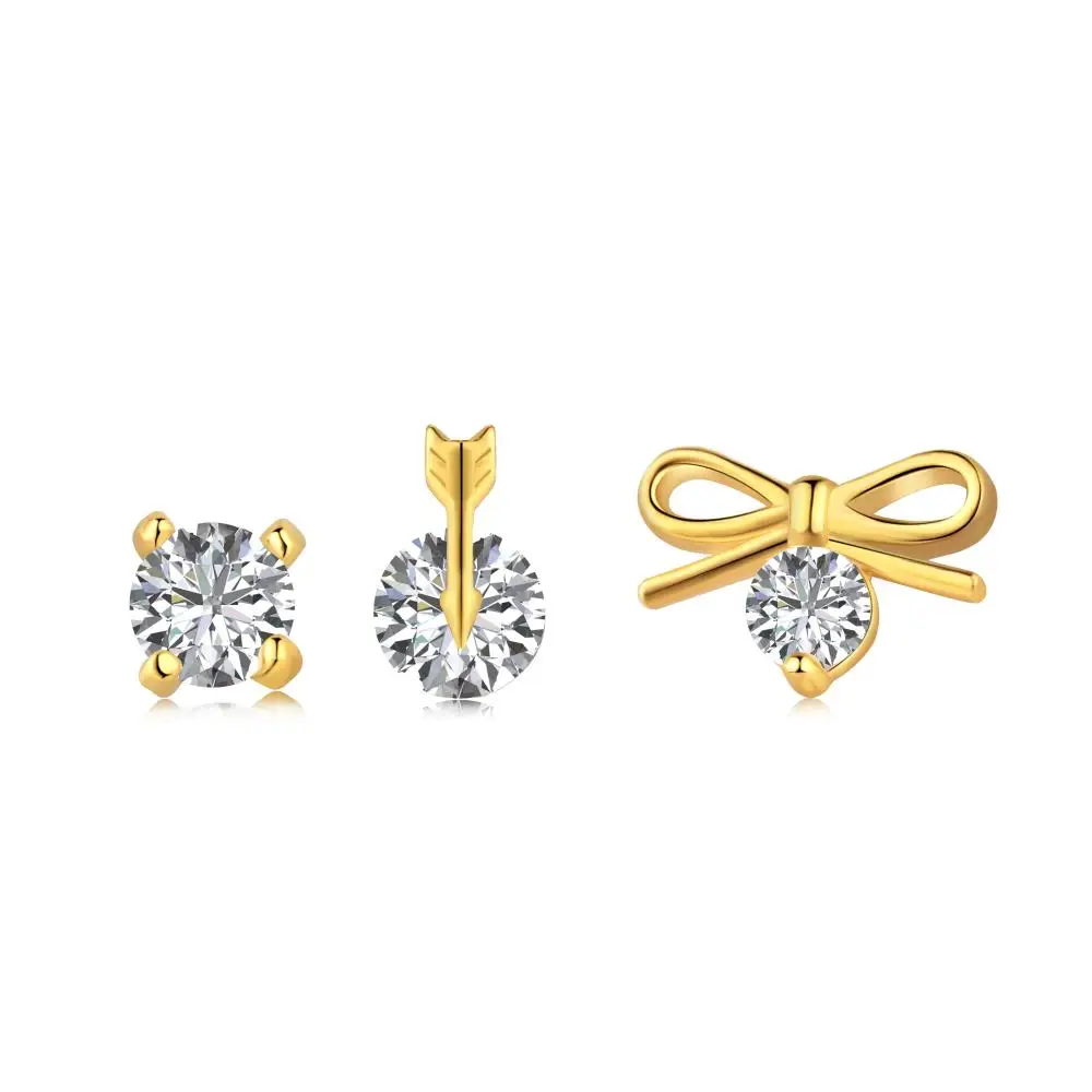 KAKODIY Best Sellers 18K Gold Plated Heart Earrings Accessories Women Engagement Silver 925 Stud Earrings Set detail 1