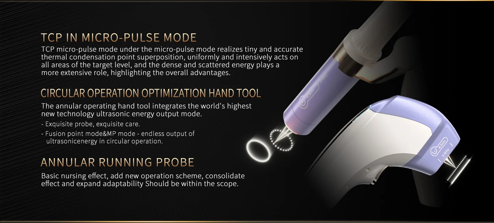 2023 New Model Gold TT 12 D Face Lift Machine 2 in 1 Rotating 360 12D Hifu Mmfu MPTSTL