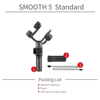 Smooth 5 3-Axis Gimbal Phone Handheld Stabilizer Smartphone Gimbals for iPhone 13 PRO/Samsung/Huawei/Xiaomi product image