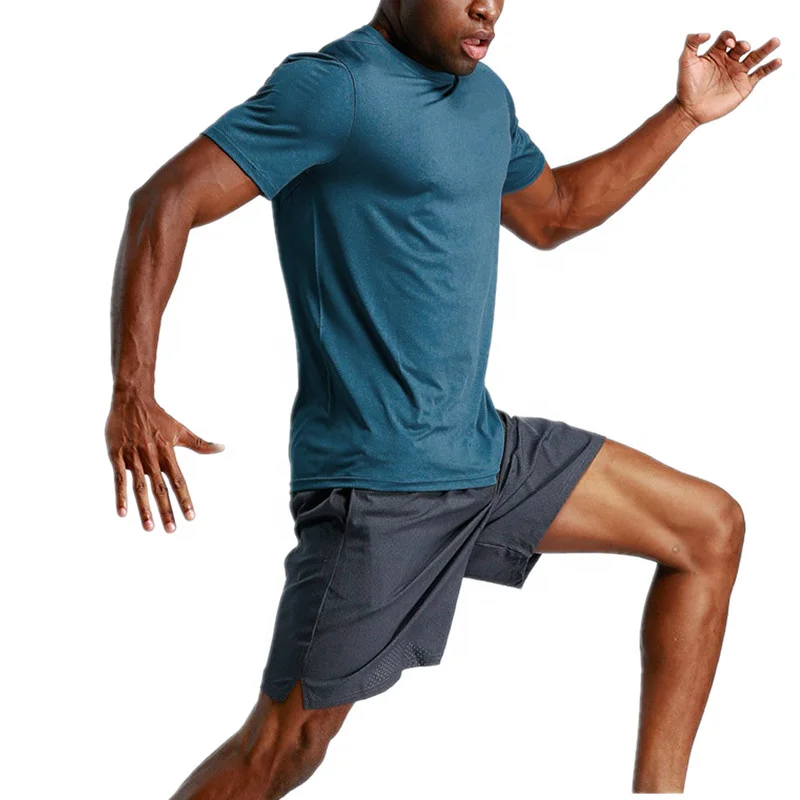 JL1226B Wholesale Polyester Sports T Shirt Printed Embroidered Running Quick Dry T Shirts Men