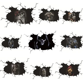 3D Car Stickers Skulls Ghost Rider Devil Reflective Decoration Stickers For Window Bumper Vinyl PVC Decal