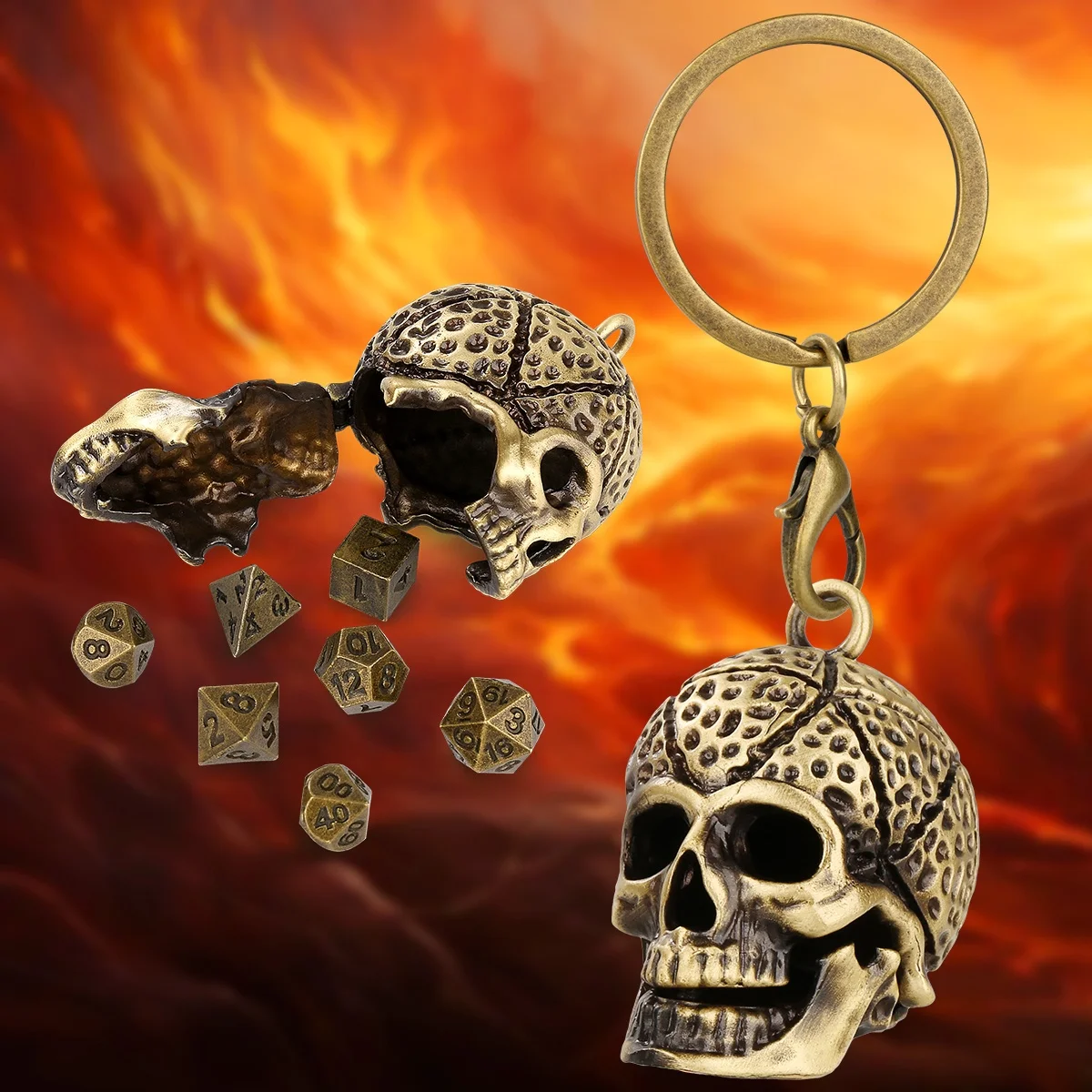Marvelous Design Special Portable DND Cool Skull Game Metal