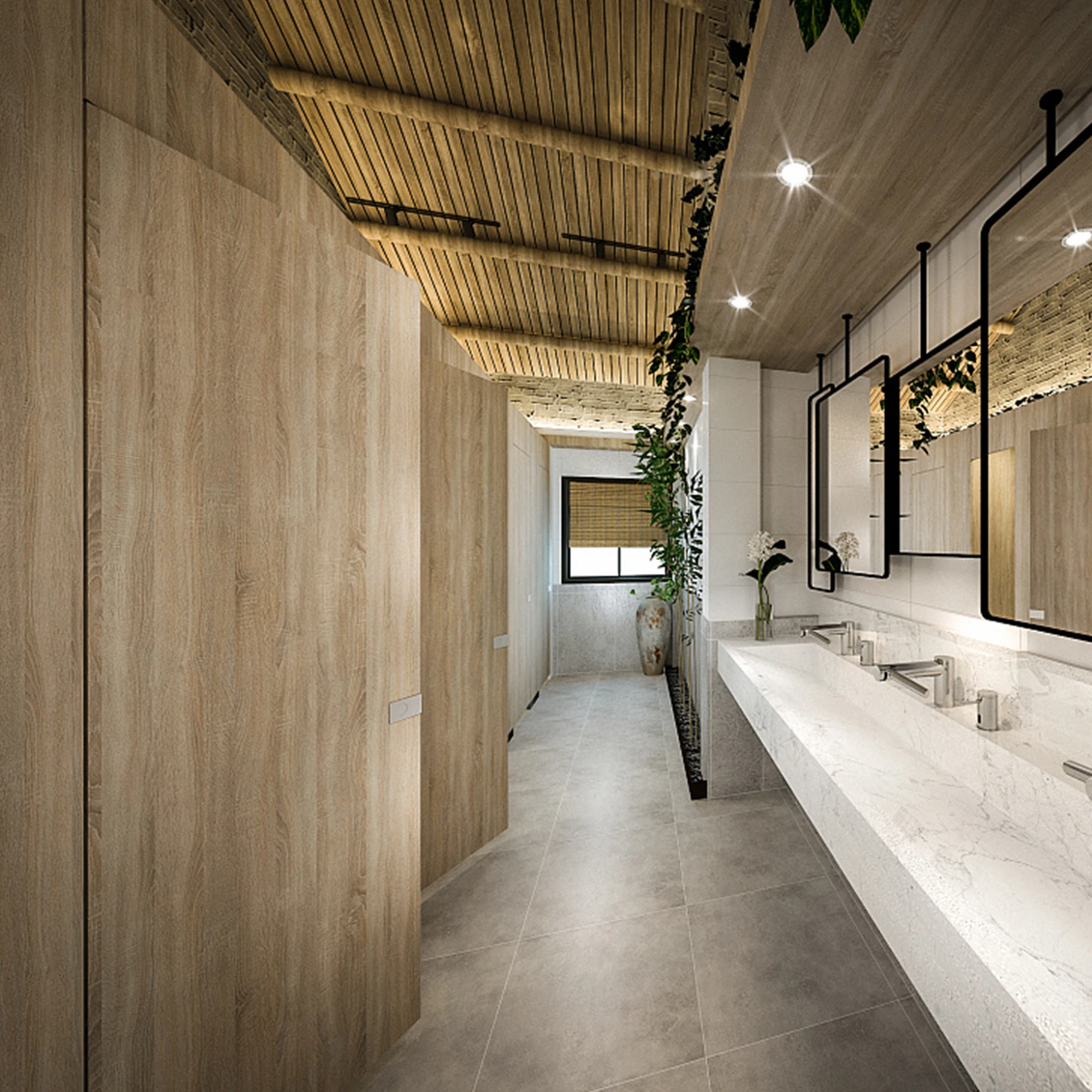 Cartmay Particle Board Public Toilet Cubicle Partition Aluminum Profiles Wood Toilet Partition