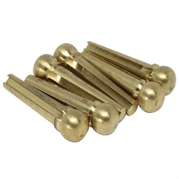 Musical instruments parts OEM design Brass 3 degrees taper ball head acoustic bridge pins
