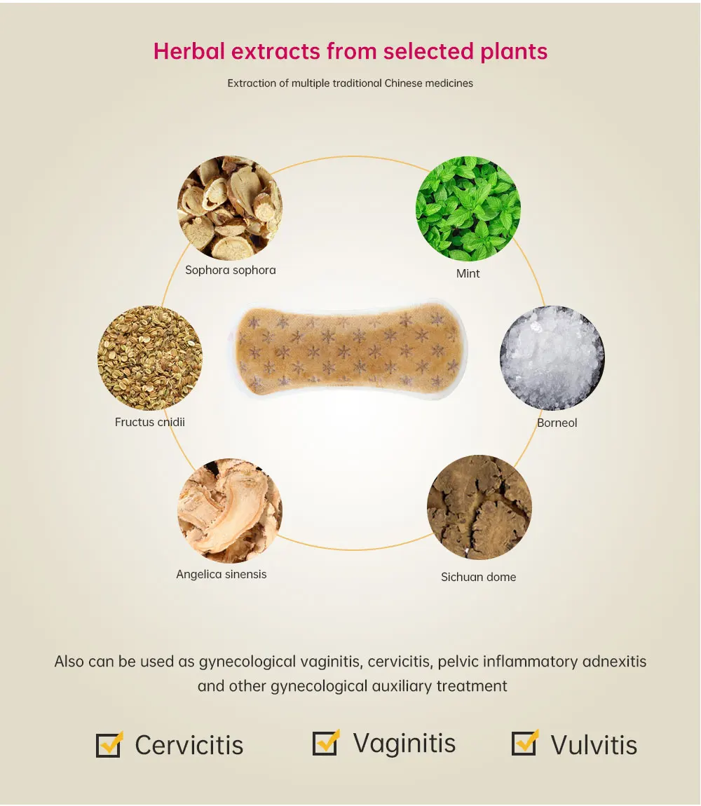 Гинекологический тампон Zimeishu для женщин, лечение ионами серебра