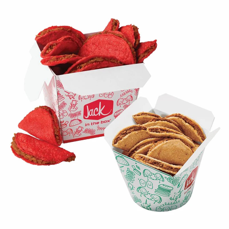 Box Tiny Jack In The Box Mini Tacos Custom Logo Print Food Grade - Main Image