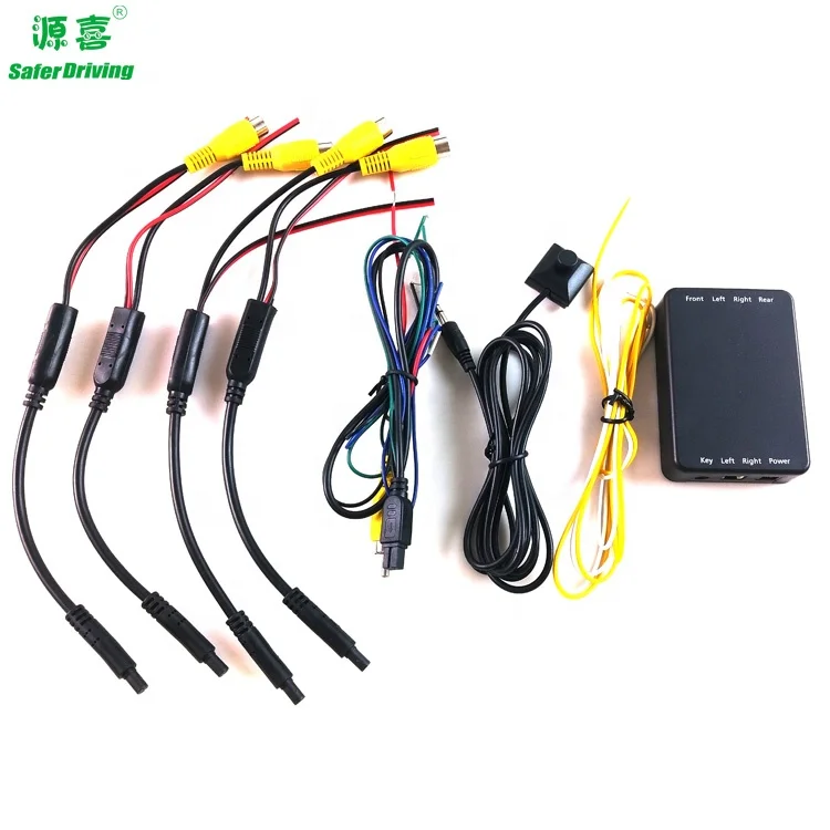 4 Channels Car Camera Video Switcher for Front/rear/right/left Camera,control Driving Assit Camera System (XY-3028)