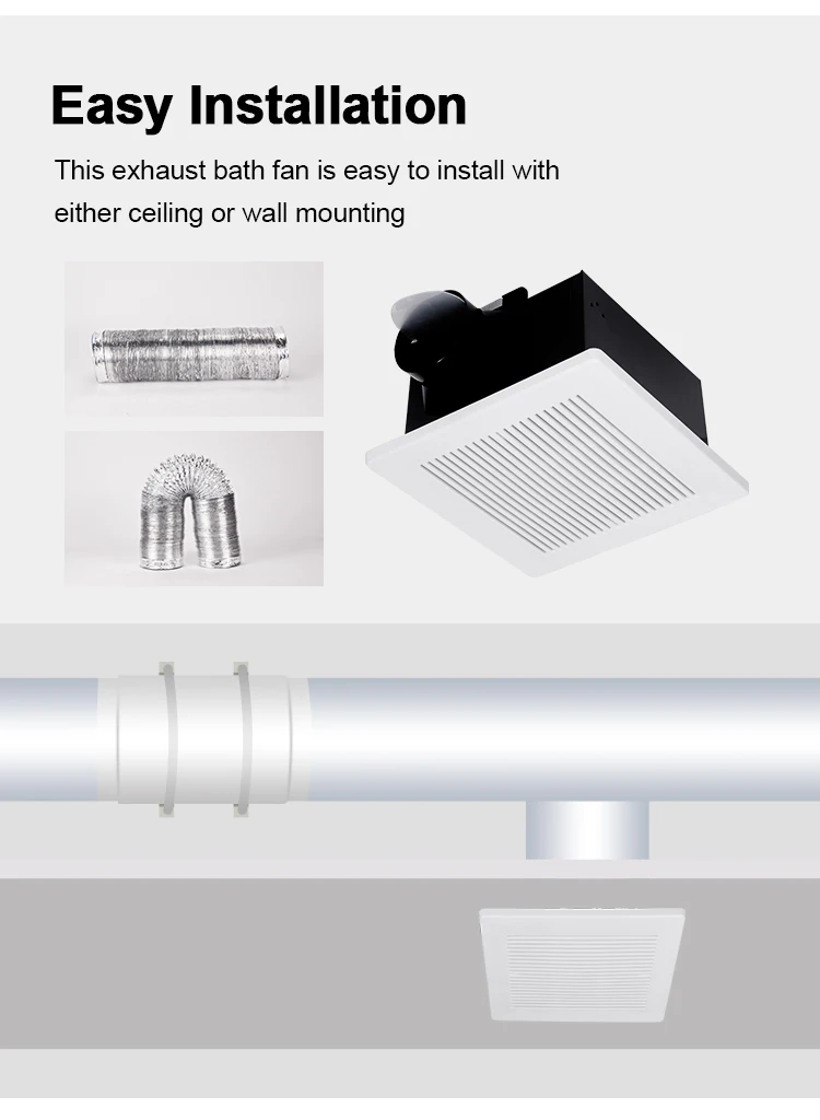 Limited Quantities Available Bathroom Ventilation Fan Square Plastic