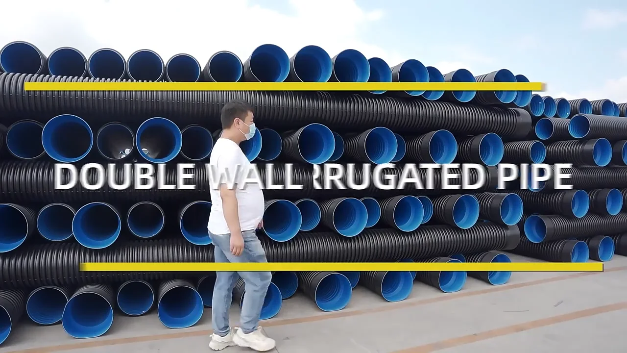 Hdpe Black Plastic Drain Culvert 24 Inches Pe Wall Corrugated Pipe