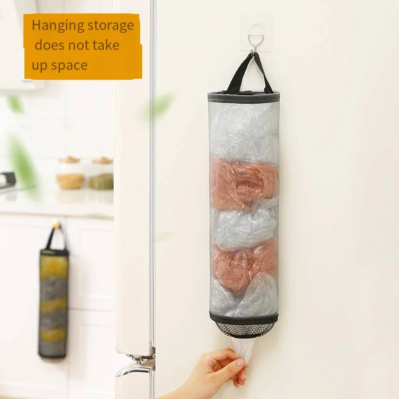 Kitchen garbage bag storage Hanging storage Sundries bag portable extractor plastic storage box