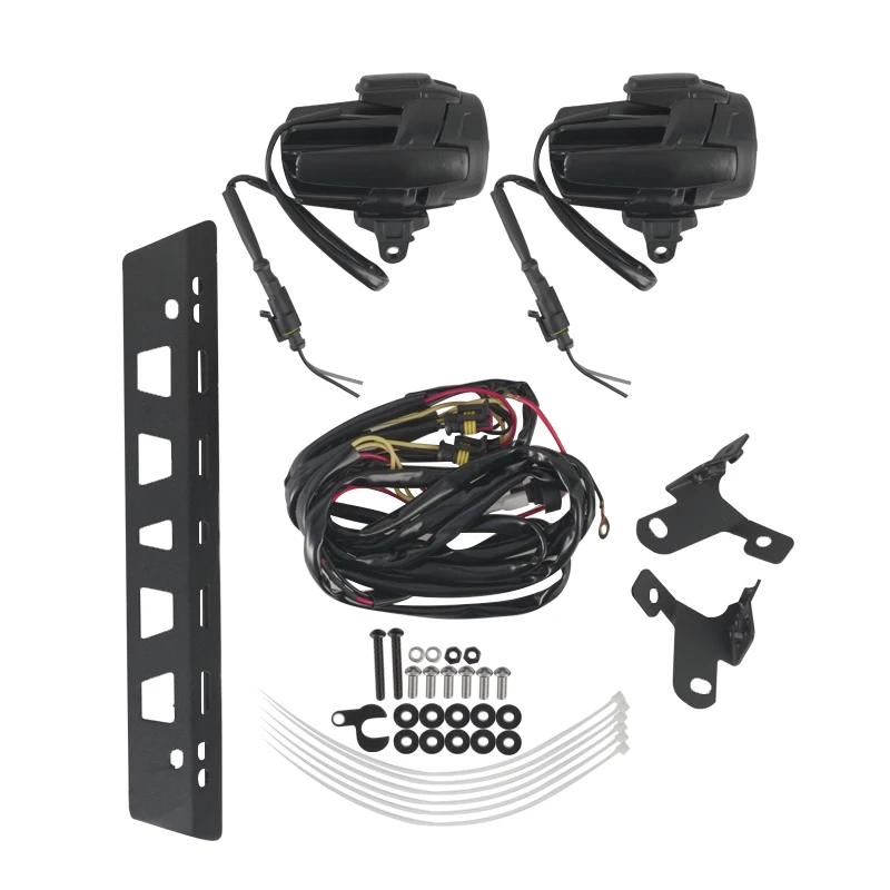 Jose2015 L Shaped Motorcycle Fog Light Bracket, Aluminium, Black, 2PCS 12 thumbnail image