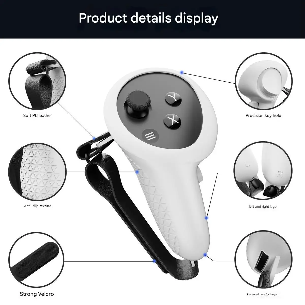 Silicone Handle Cover Anti-Slip Protection for VR Accessories Food-Grade Eco-Friendly for Meta quest3 Dust Sweat Protection manufacture