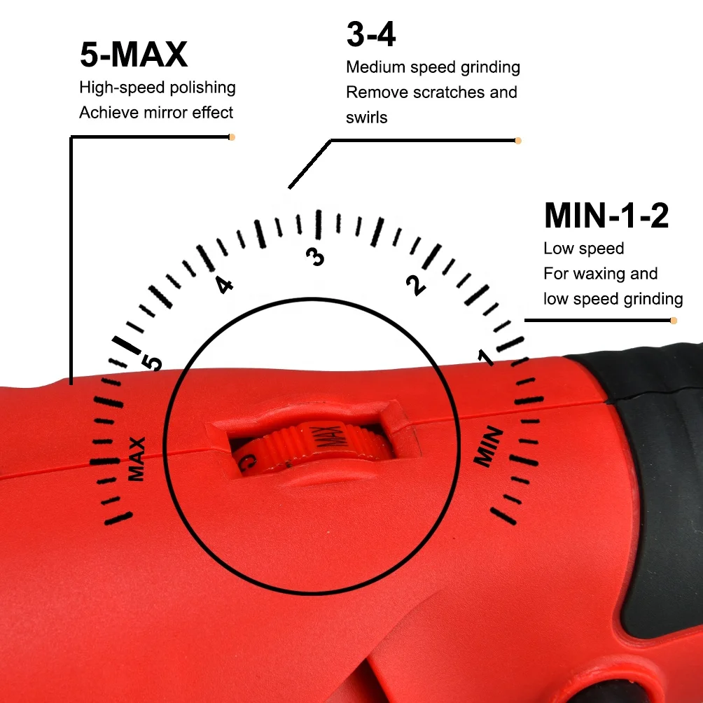 Burley 1100W Самый дешевый Электрический автомобиль роторный полировщик буферная полировальная машина