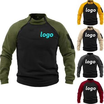 Custom Factory Half zip sweatshirts hoodies mock neck zip up sweatshirts for men high quality cotton sweatshirts