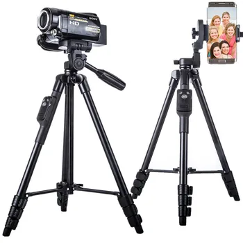 YunTeng 5218 Black Aluminum Tripod With Smartphone Remote Shutter detail image