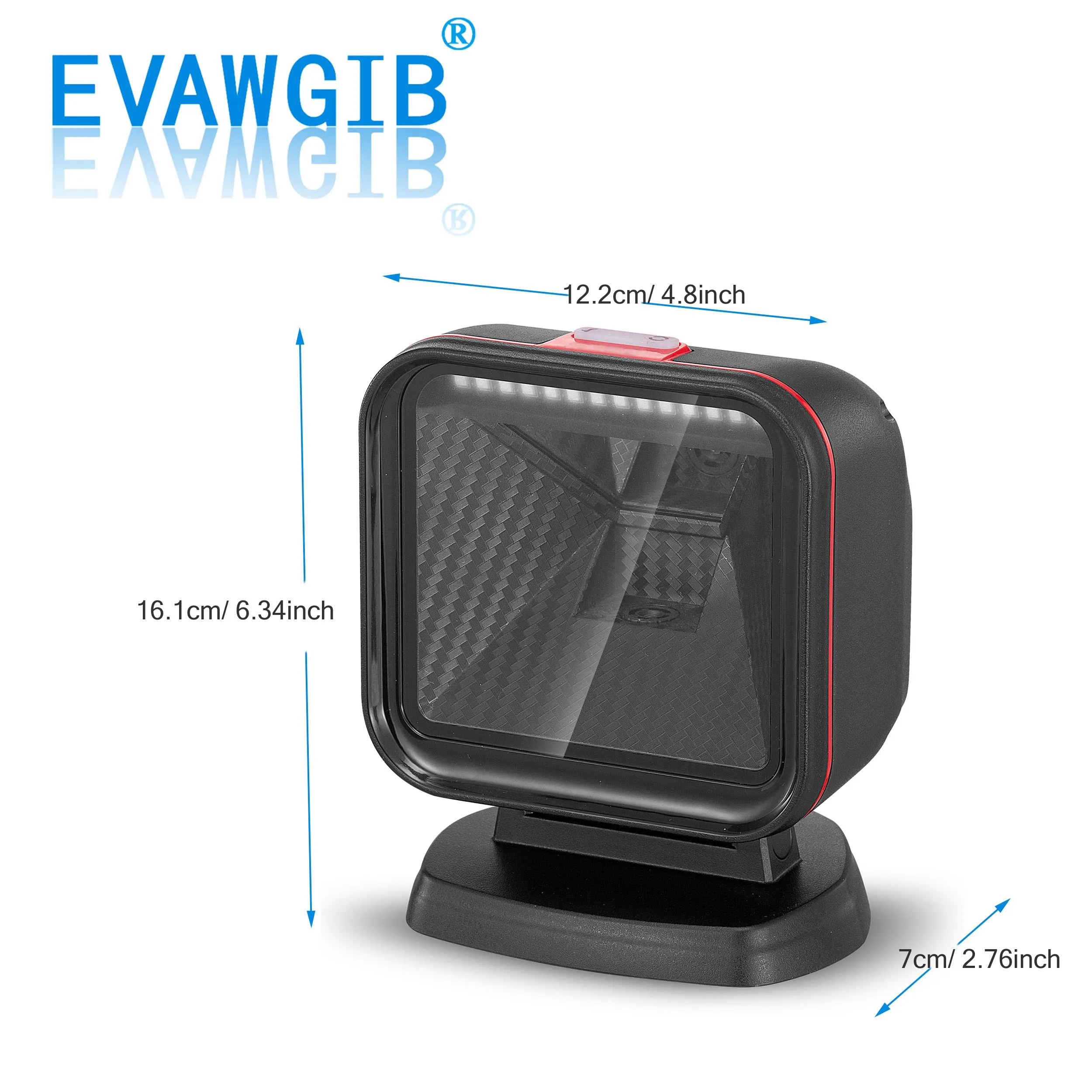 High Speed Wired Automatic Barcode Scanning Platform 1D 2D QR Code Reader Black A4 Stock Black Rfid and Nfc Card Barcode Scanner