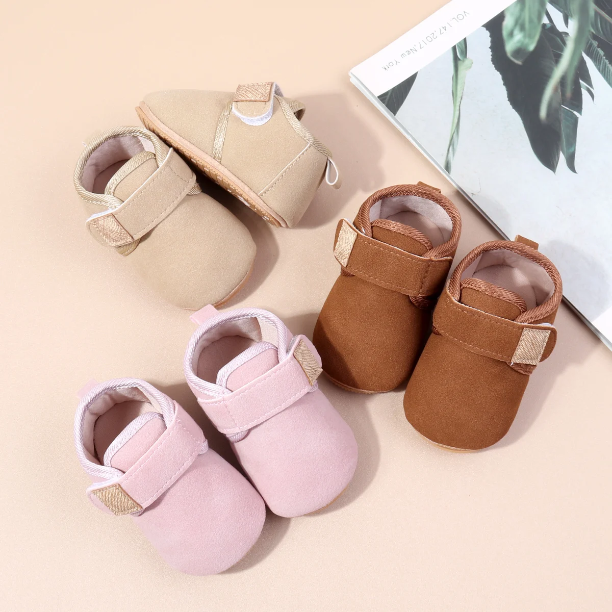 Soft PU Anti-Slip TPR Sole Hand-Sewed Pre-Walking Flat Spring/Autumn Shoes Light Breathable 2025 High Quality Baby Sneaker