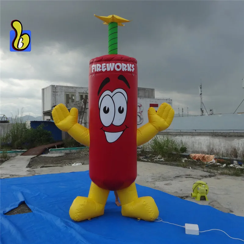 Cute Fireworks Inflatable Firecracker Cartoon for Advertising