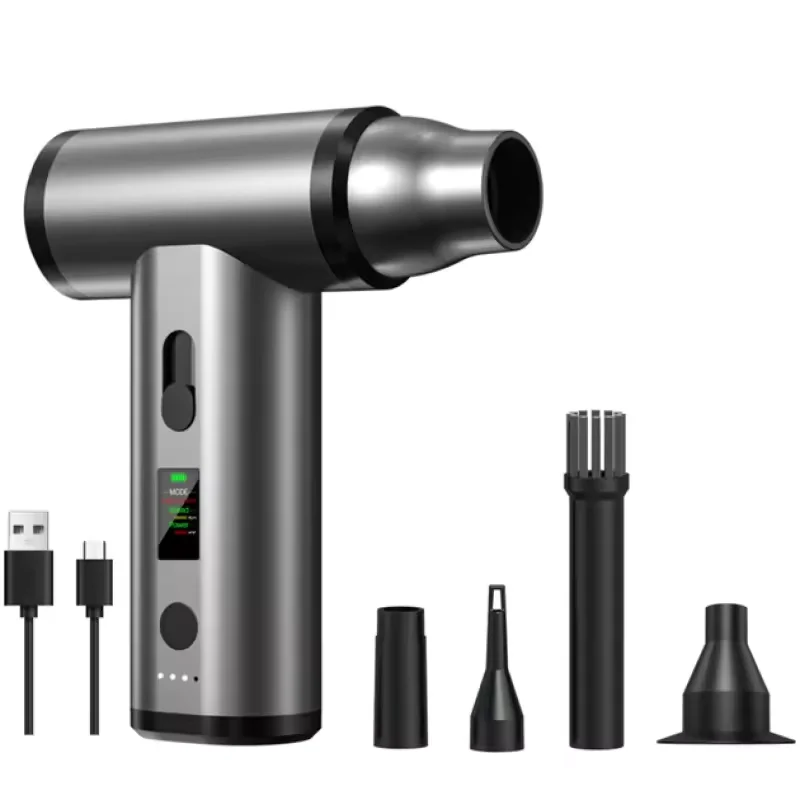 Portable Dry Blower, Air Blower Super Jet, 120,000R Portable Handheld Cordless Blower For Car Drying, Outdoors Camping BBQ(Black