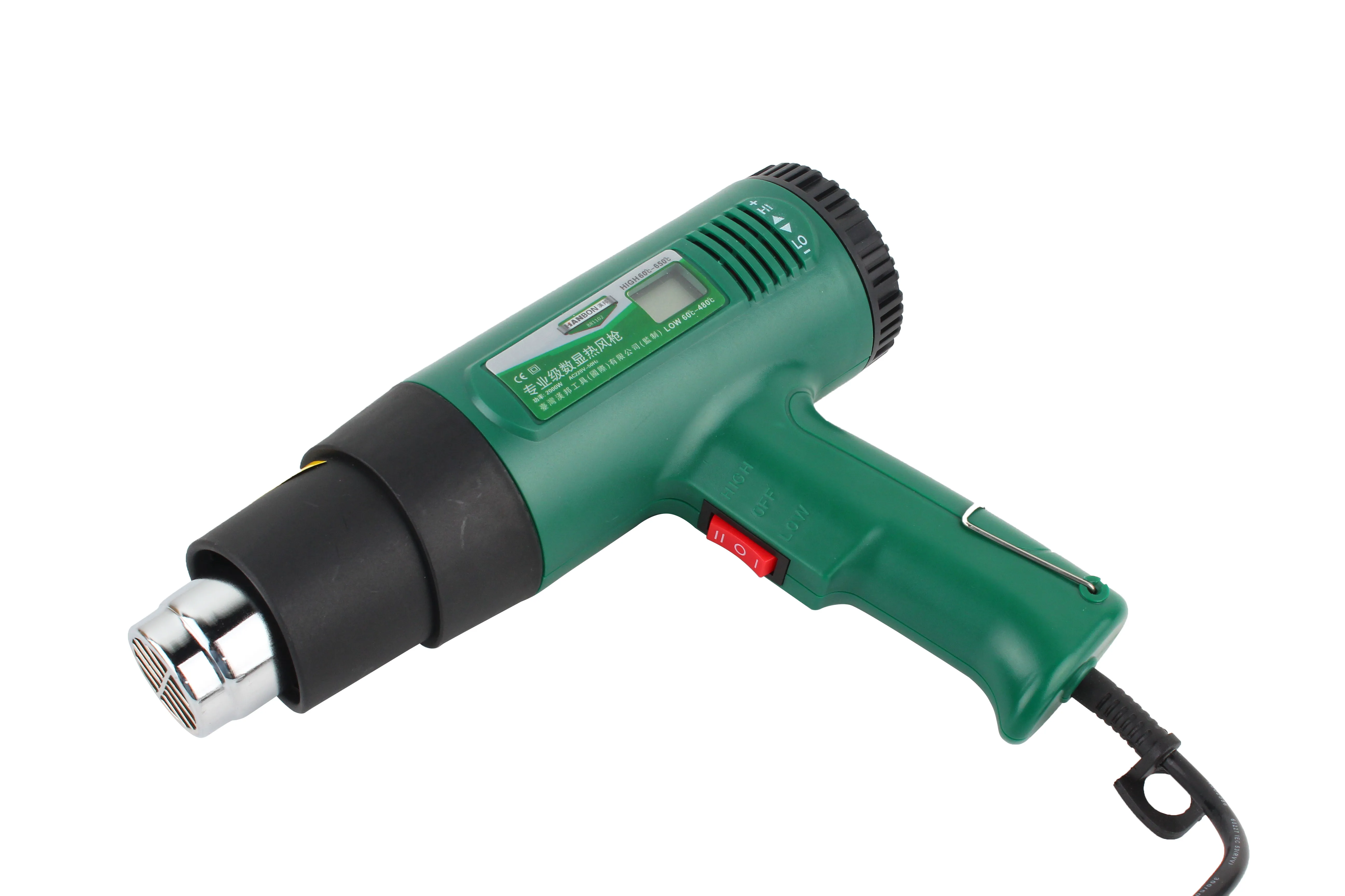 Pistola De Aire Caliente Profesional 2000W - Temperatura Ajustable 50-600°C, Pantalla LCD, 5 Boquillas Pistola De Aire Caliente Profesional 2000W - Temperatura Ajustable 50-600°C, Pantalla LCD, 5 Boquillas