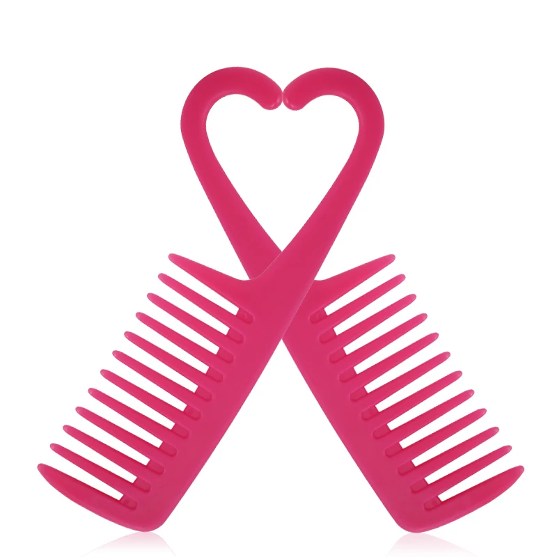 Большие широкие зубные гребни с крючком пластиковые распутывающиеся хорошо распутываются изогнутыми крючками расческа для уменьшения выпадения волос