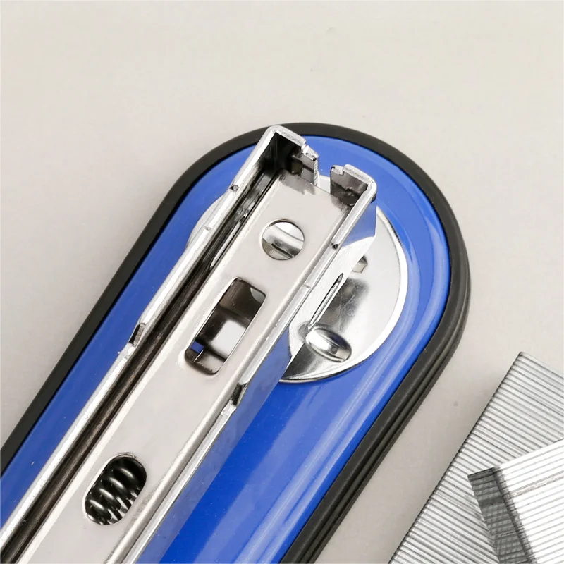 Ручной металлический Настольный степлер со скобами пластиковые канцелярские принадлежности для школы и офиса