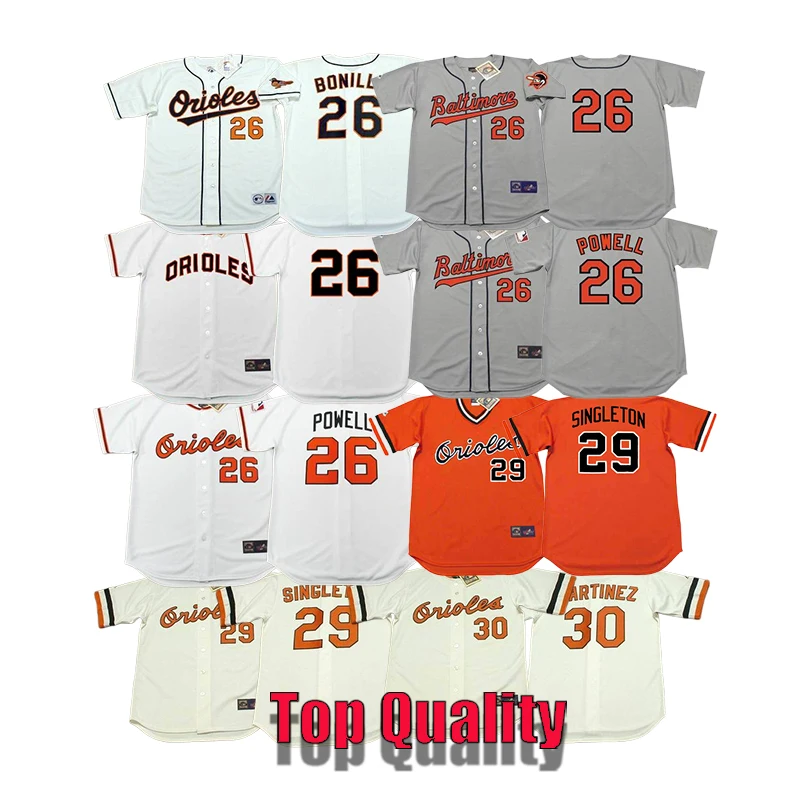 Men's Baltimore 26 Bobby Bonilla 26 Boog Powell 29 Ken Singleton 30 Dennis  Martinez Throwback Baseball Jersey Stitched S-5xl - Buy Baltimore