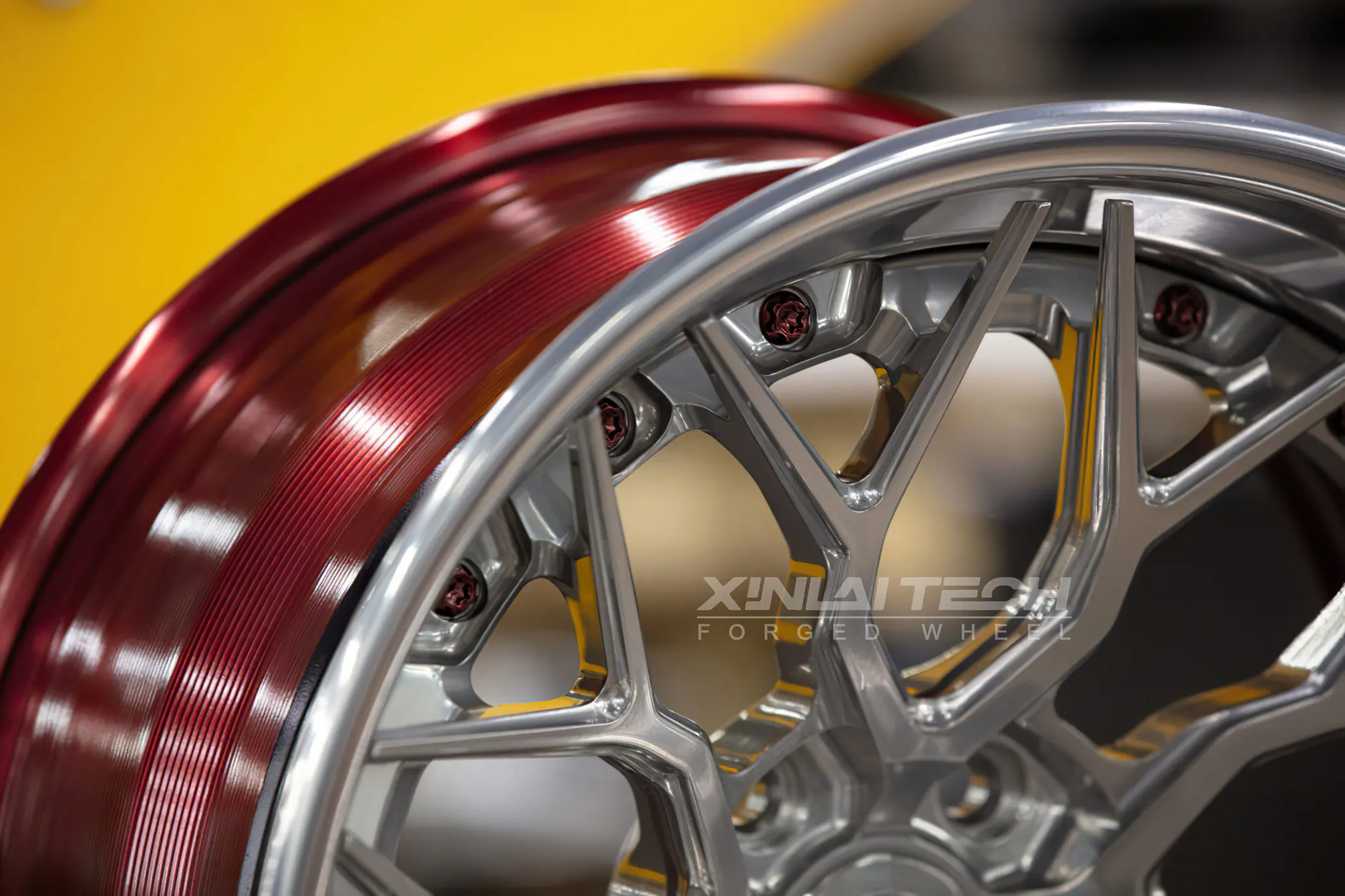 XL 3 Piece Forged Wheel Deep Lip Deep Dish Concave Wheels 5x112 5x114.3 5x120 Custom Wheels 18 19 20 21 22 23 Inch Rim - Image 4