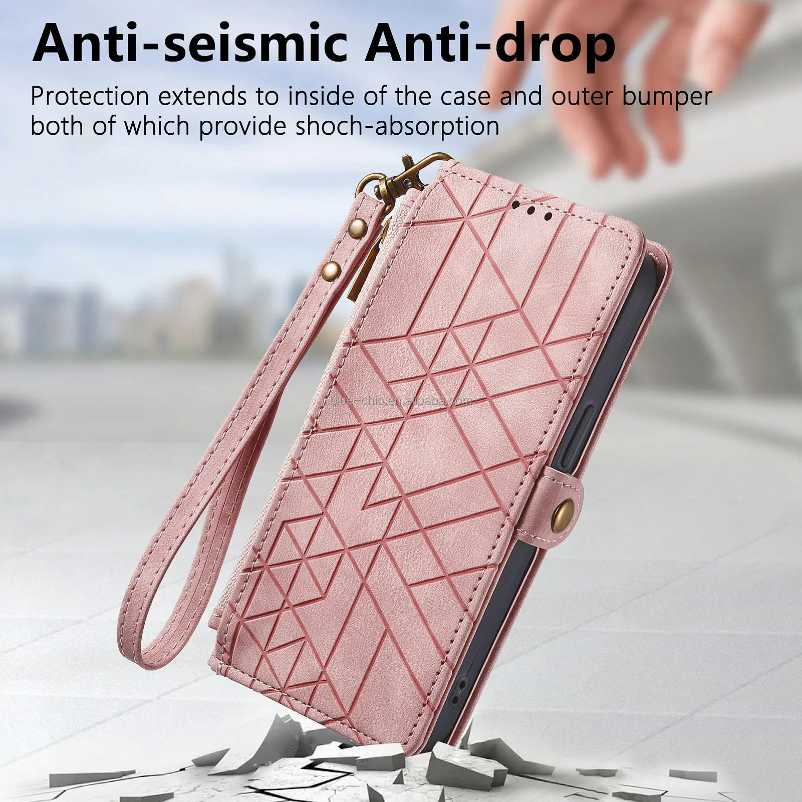 Western Graphic Fancy Leather Back Wholesale Strap Wallet Holder Mobile  Cover Phone Case for Android Redmi 12 Cellphone Case
