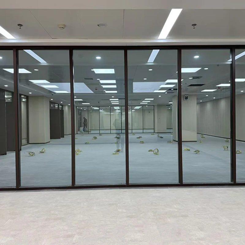 Best Price Complete in Specifications Aluminium Frame Office Fireproof Glass Wall Partitions Office Glass Partition Wall System