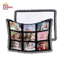 Wholesale Soft Cozy Baby Flannel Throw Blanket Custom Personalized Blank Photo Blankets 9 Panel Sublimation Blankets