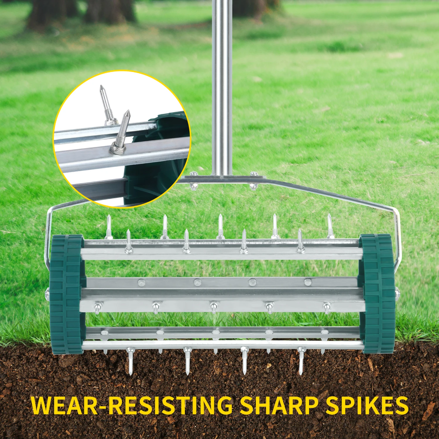 Vertak Portable Garden Lawn Spike Aerator Manual 18in Soil Rolling Lawn Aerator Roller Buy