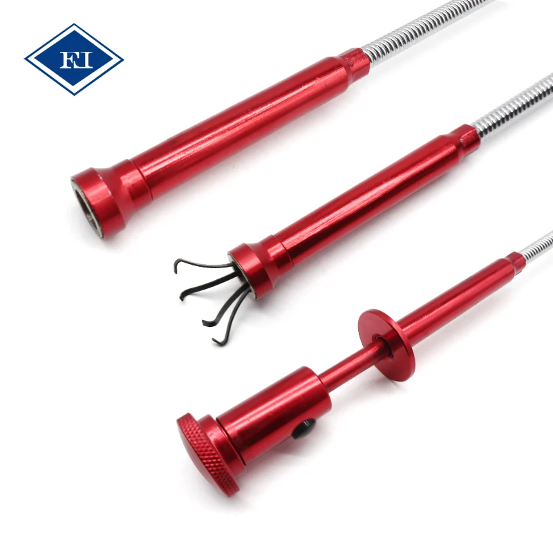 Flexible Claw Pick up Tool With Magnetic Led Light Flexible Grabber for Corner Garbage Unclog the Drain Cleaning Tool