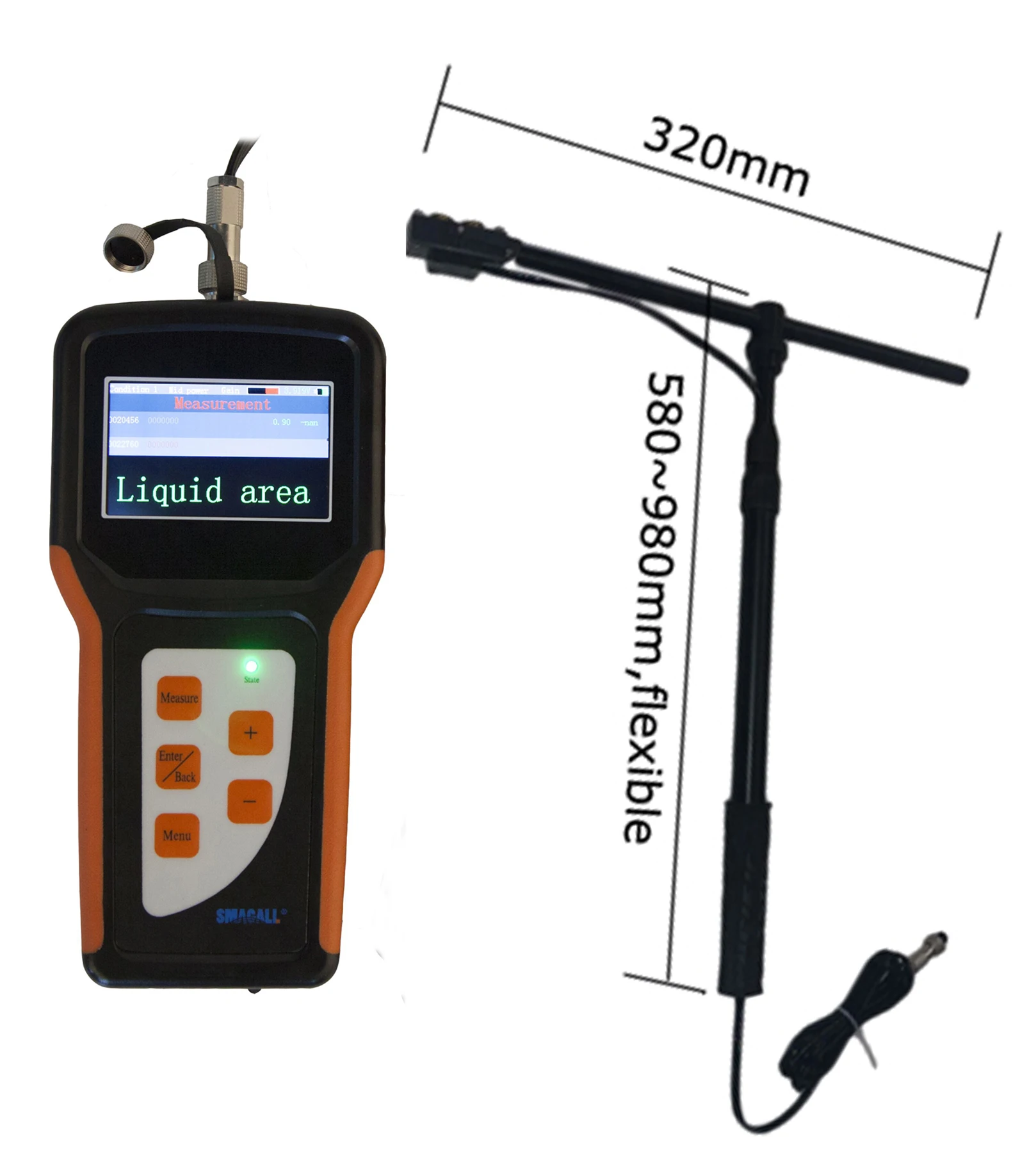 Handheld Portable Ultrasonic Liquid Level Indicator for Measuring Oil Fuel Tanks
