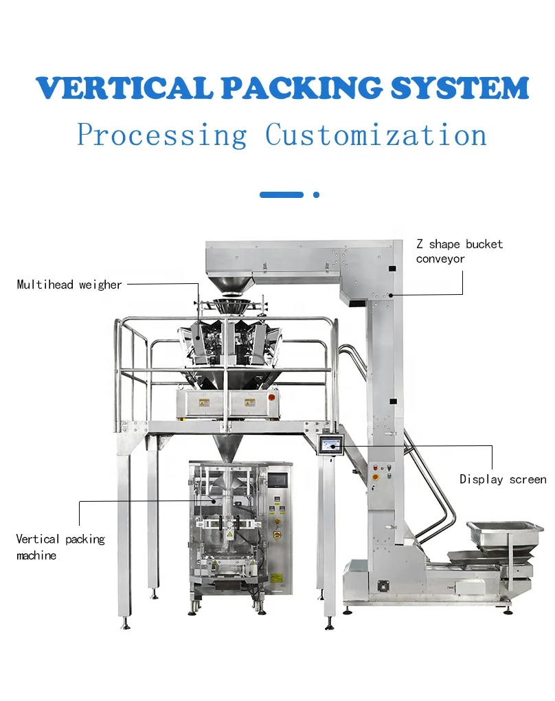 Multi-function Food Envasadora Vertical Packaging Machine Snacks Chips ...