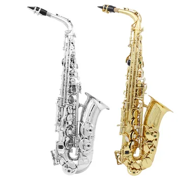 SLADE alto saxophone, E-key brass tube body carved with floral white seashell saxophone style, paired with high-end packaging bo
