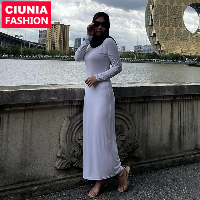 bodycon dress hijab Bodycon Zipper Maxi Dress  Modest Long Sleeve 812 Style