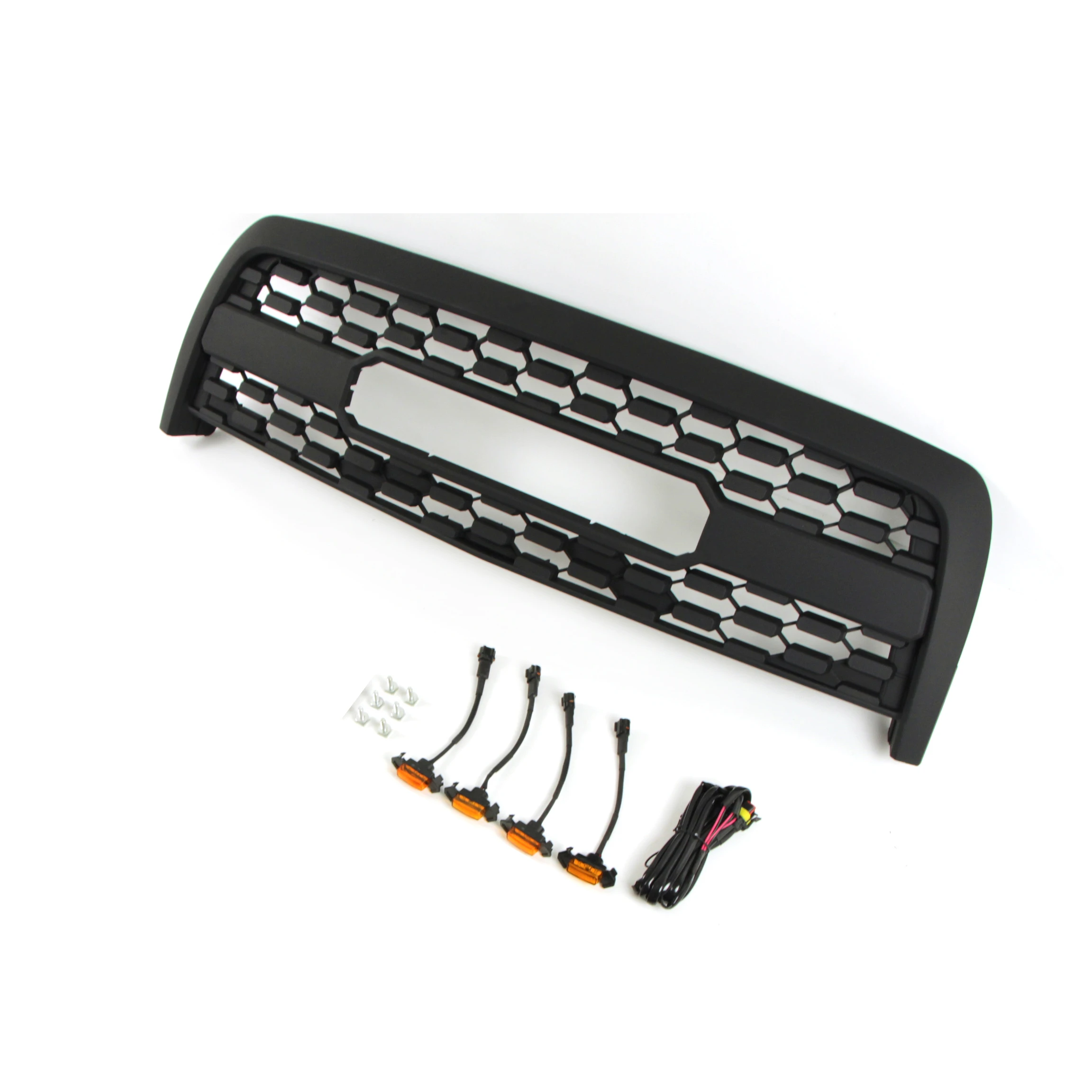 thumbnail image 2 of Paintable Front Grille For 2003-2006 Toyota Tundra – Black Plastic With Emblem Slot 2 of 6