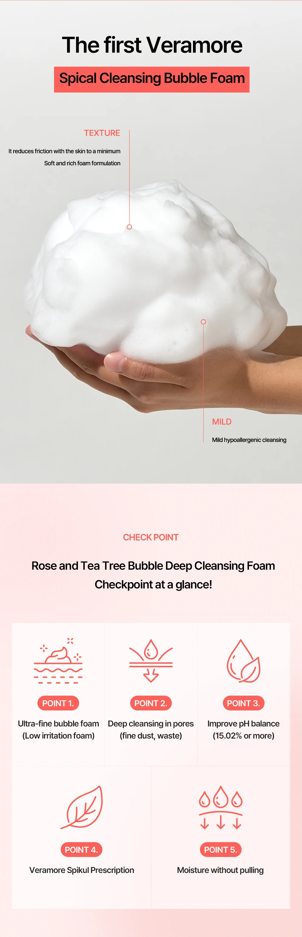 Bubble Deep Cleansing Foam Rose & Tea Tree Face Wash Hydrating Gentle ...