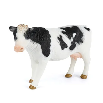 High Quality Realistic Stuffed Plastic Cow Toy Farm Model Animals