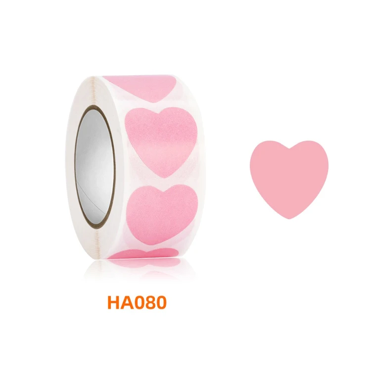 In Stock Custom Printing Cute Heart Love Round Kawaii Fragile Cartoon Anime Thank You Vinyl Label Sticker