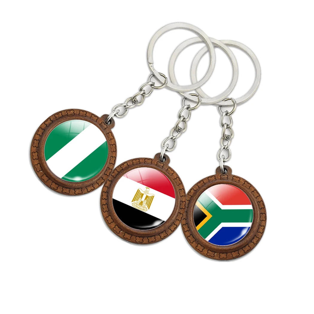 Schlüsselanhänger Südafrika – Gestickte Flagge, Größe Ca. 3 X 9,5 Cm, Mit Metallring